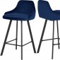 Viviene Counter Stool 761 Set of 2 in Navy Velvet by Meridian