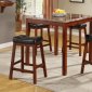 Cherry Finish 5Pc Counter Height Dining Set w/Faux Marble Top