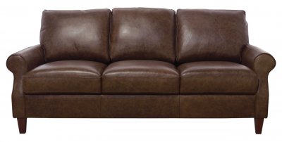 Rachel Sofa & Loveseat Set in Bronx Brown by Luke Leather