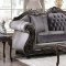 Tabatha Sofa SM6312 in Charcoal Chenille & Leatherette w/Options