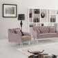 Roxy Sofa 635 in Pink Velvet Fabric by Meridian w/Options