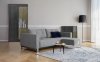 Cassius Sofa Bed Light Grey 538 by Innovation w/Chromed Legs