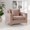 Naomi Sofa 633 in Pink Velvet Fabric by Meridian w/Options