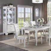 Allura 7Pc Dining Set 1916W in White by Homelegance