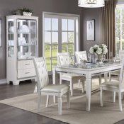 Allura 7Pc Dining Set 1916W in White by Homelegance