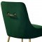 Owen Dining Chair 744 Set of 2 Green Velvet Fabric by Meridian