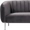 Willow Sofa 687 in Grey Velvet Fabric by Meridian w/Options