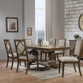 Aurodoti Dining Table 66100 in Oak Finish by Acme w/Options