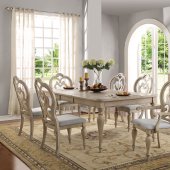 Abelin Dining Table 66060 in Antique White by Acme w/Options