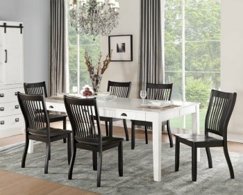 Renske Dining Table 71850 in Antique White & Black by Acme [AMDS-71850-Renske]