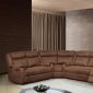 U8303 Motion Sectional Sofa in Chocolate Fabric by Global