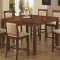 Brown Finish Modern Casual 7Pc Counter Height Dining Set