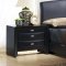 B280UPH Bedroom Set in Black w/Uphostered Bed & Optionas