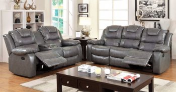 Grandolf Reclining Sofa CM6813 in Gray Leather Match w/Options [FAS-CM6813-Grandolf]