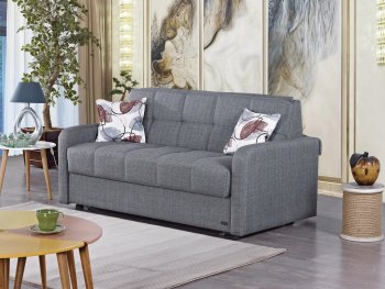 Stella Sofa Bed Convertible in Grey Fabric by Empire [MYSB-Stella]