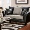 90004 Sofa in Grey Microfiber & Black Bicast w/Options