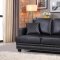 Ferrara Sofa 655 in Black Bonded Leather w/Optional Items