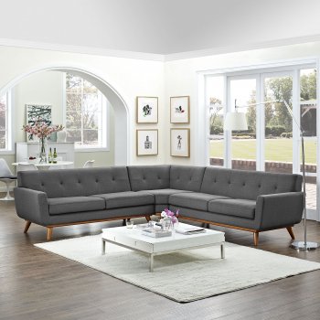 Engage EEI-2108-DOR Sectional Sofa in Gray by Modway w/Options [MWSS-EEI-2108-DOR-Engage]