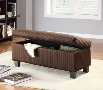 Clair 471NF Lift Top Storage Bench by Homelegance in Chocolate [HEO-471NF]