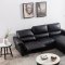 S275 Power Motion Sectional Sofa in Black Leather Beverly Hills