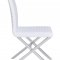 ZZ Dining Table by ESF w/Glass Top & Optional 85 White Chairs