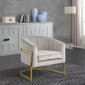 Carter Accent Chair 515 in Cream Velvet by Meridian