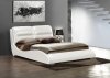 Romney Upholstered Bed by Acme in White Leatherette