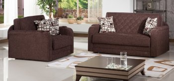 Verona Aristo Burgundy Loveseat Convertible - Istikbal w/Options [IKSB-Verona Aristo Burgundy]