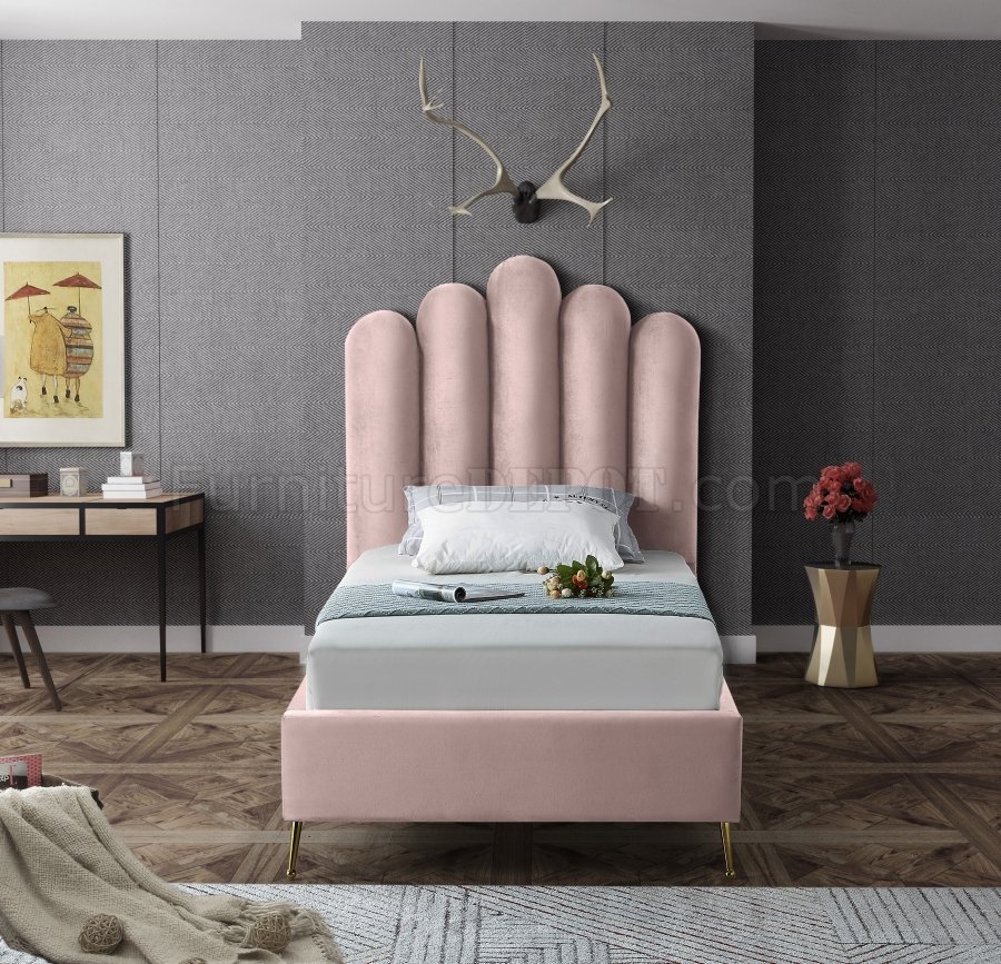 Lily Bed in Pink Velvet by Meridian w/Options