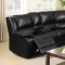 8300 Reclining Sectional Sofa in Black Bonded Leather w/Options