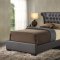 G2525 Upholstered Bed in Dark Brown Leatherette by Glory