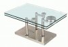 8164 Clear Glass Top Motion Cocktail Table by Chintaly