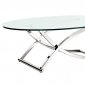 Criss Cross Coffee Table w/Glass Top by Modway