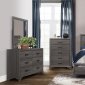 Ryan Bedroom Set 5Pc in Dark Gray by Global w/Options