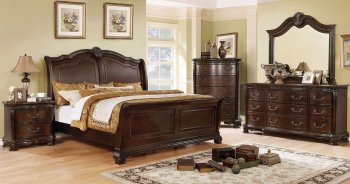 Isidora Bedroom CM7799CH in Brown Cherry w/Options [FABS-CM7799CH-Isidora]