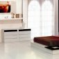 Black and White Gloss Finish Contemporary Bedroom Set