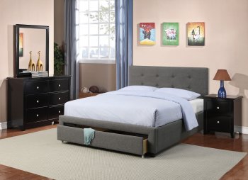 F9330 Bedroom Set by Boss w/ Slate Fabric Upholstered Bed [PXBS-F9330]