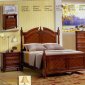 Walnut Finish Classic Wood Bedroom w/Optional Casegoods