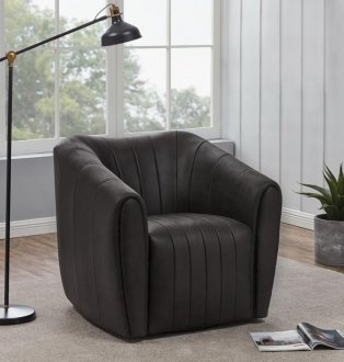 904123 Set of 2 Swivel Accent Chairs in Dark Brown by Coaster