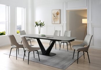 9189 Dining Table by ESF w/Optional 1239 Beige Chairs [EFDS-9189-1239 Beige]