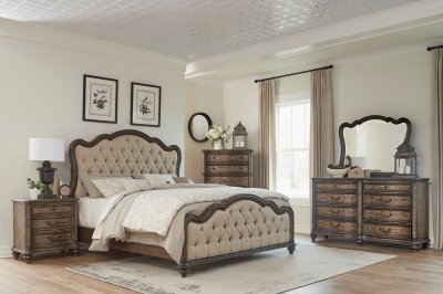 Heath Court Bedroom 5Pc Set 1682 in Brown Oak by Homelegance