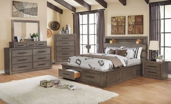 Oakburn Bedroom CM7048GY in Weathered Warm Gray w/Options [FABS-CM7048GY-Oakburn]