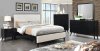 Lennart CM7387BK 5Pc Bedroom Set in Black w/Fabric Headboard