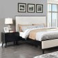 Lennart CM7387BK 5Pc Bedroom Set in Black w/Fabric Headboard