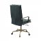 Tinzud Office Chair 93166 Dark Green Top Grain Leather by Acme