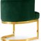 Gianna Dining Chair 718 Set of 2 Green Velvet Fabric by Meridian