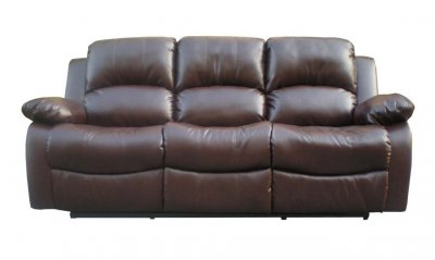 Pebble Brown Bonded Leather Modern Sofa & Loveseat Set