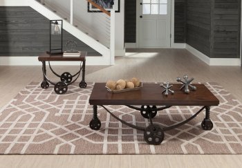 704978 Coffee Table 3Pc Set in Chestnut by Coaster [CRCT-704978]