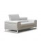 Vegas White Leather Loveseat by J&M Furniture