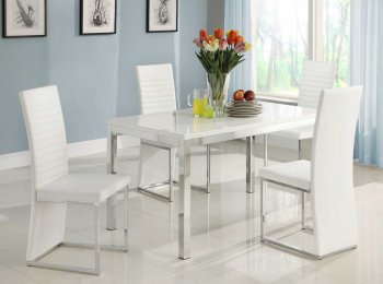 2447 Clarice Dining Table by Homelegance in White w/Options [HEDS-2447 Clarice]